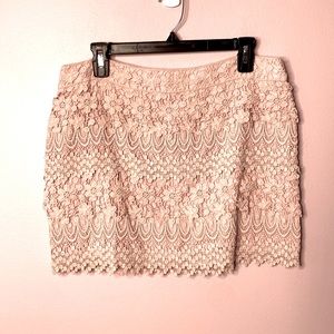 American Eagle Outfitters Crochet tiered layered mini skirt, Size 10